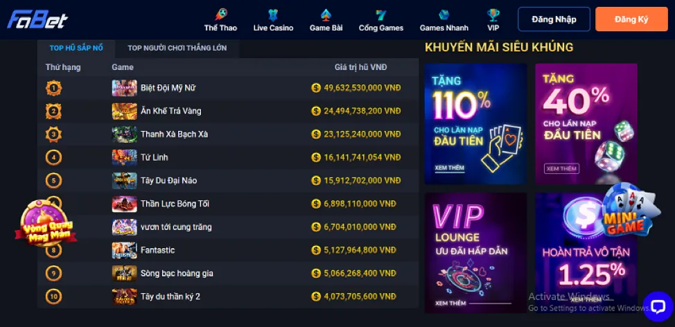 Khuyến mãi chào mừng 566 com game